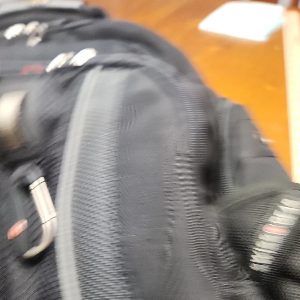 SwissGear Black Backpack with Padded Straps and Sturdy Design